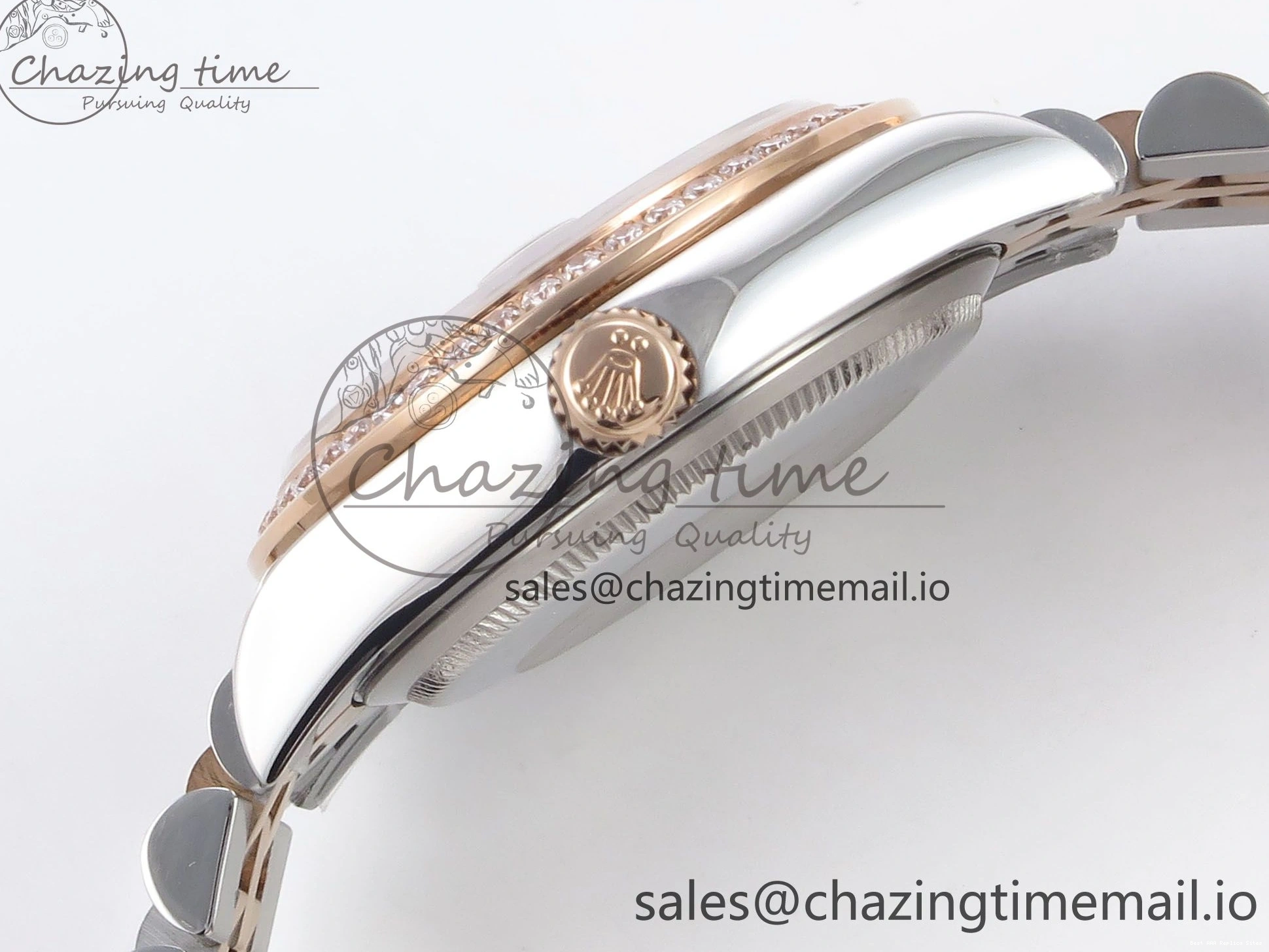 AAA Replica Watches GMF Bracelet SS on Jubilee Dimonds 278381RBR Supportive 1:1 Best 1166 Edition Brown 31 A DateJust Steel 904L RG Dial 0121